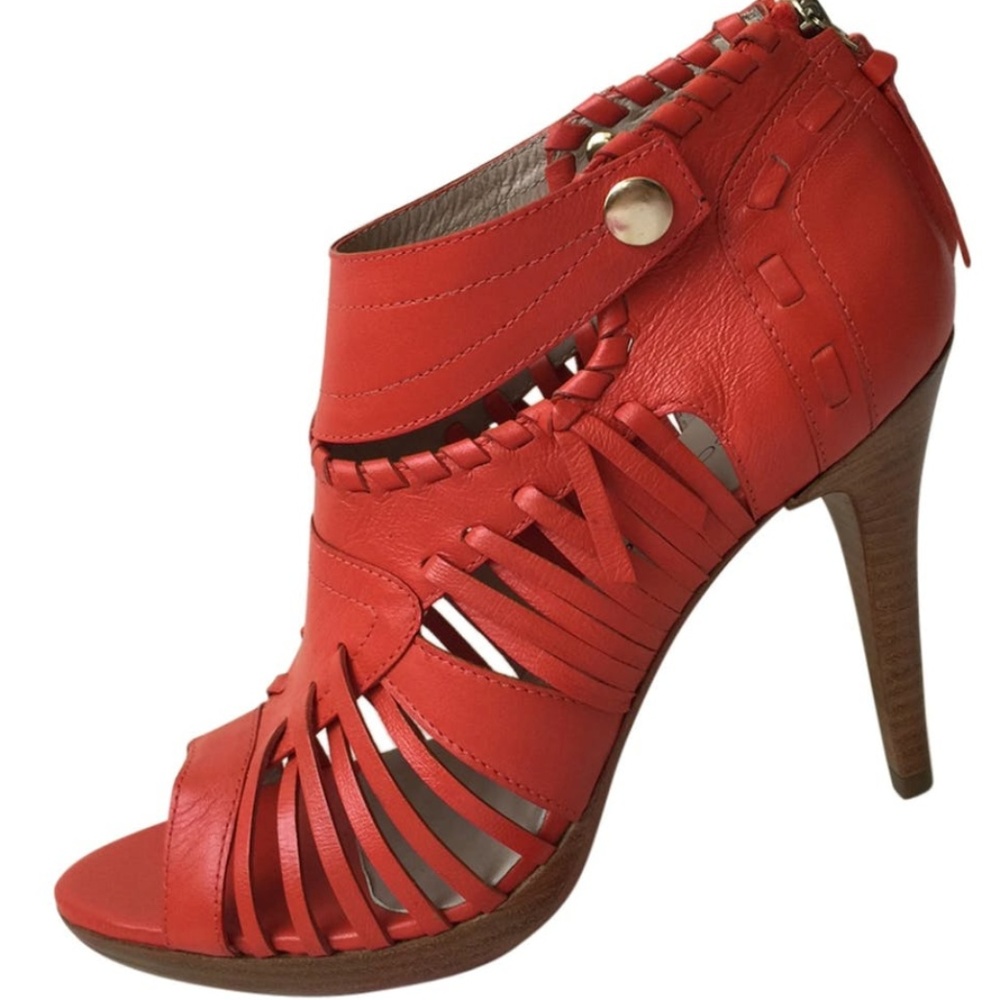 Brand New Rebecca Minkoff orange leather sandal